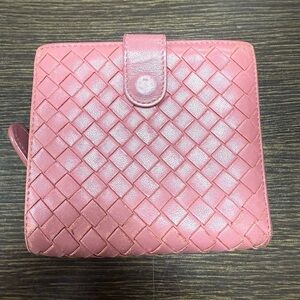 Bottega Veneta Pink Bifold Wallet